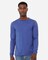 BELLA + CANVA Heather CVC Long Sleeve Crewneck T-Shirt for Layering Style & Custom Print Essential Tee